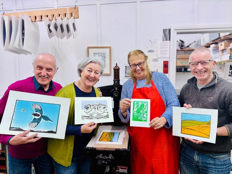 Printfolk Fridays Beginner Linocut in Rowde Devizes