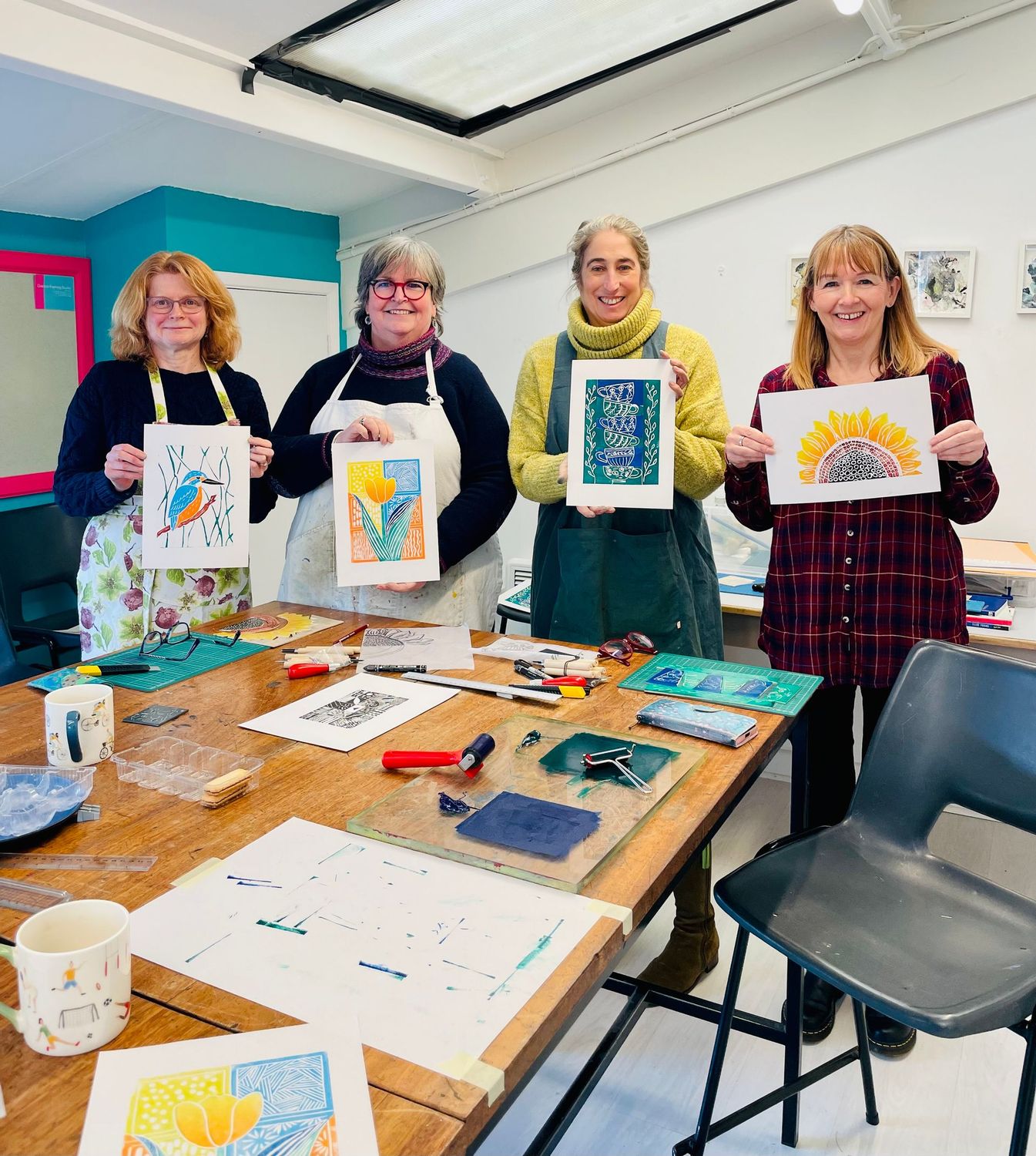 Colourful Jigsaw Linocut Saturday Workshop 20th June 2026 | Rowde, Devizes Wiltshire