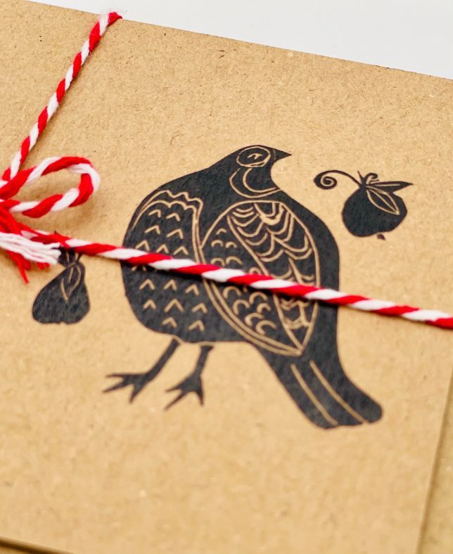 Festive Linocut Christmas Cards Workshop, 7 November, Morning 10-1, near Swindon, Marlborough, Melksham, Devizes, Wiltshire
