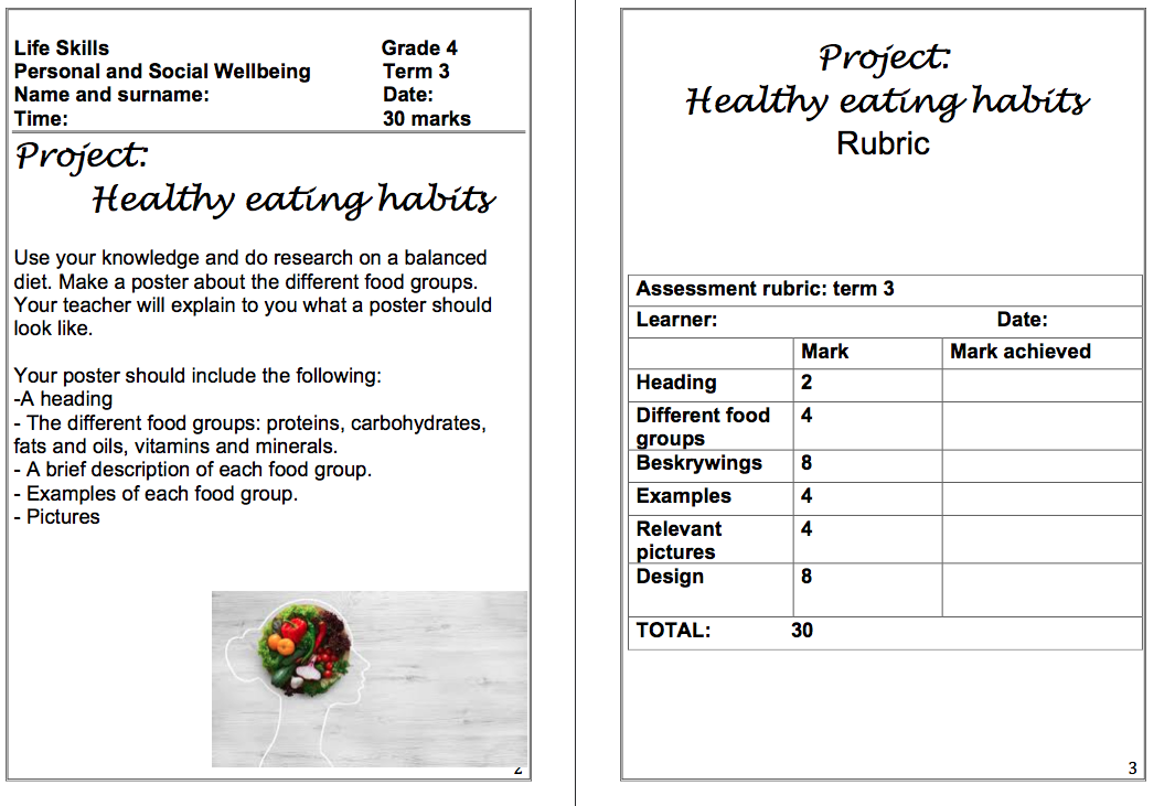 grade 4 psw formal assessments practise tests
