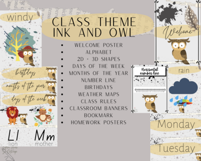 Ink and owl (PDF) theme