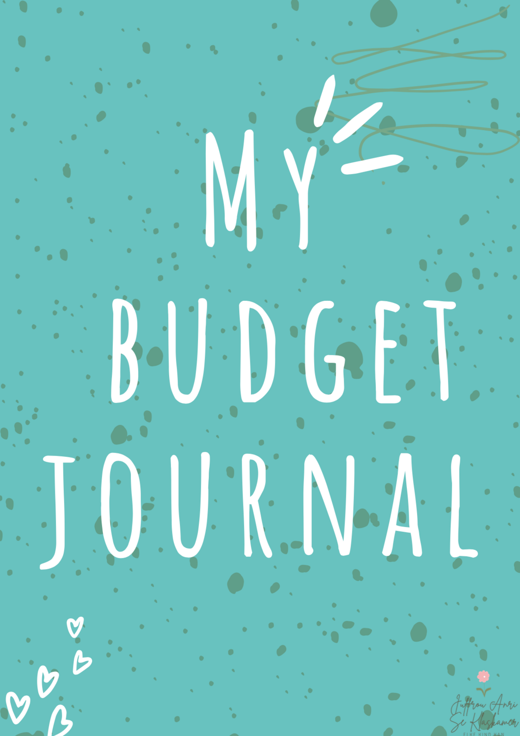 Blue and white Budget Journal