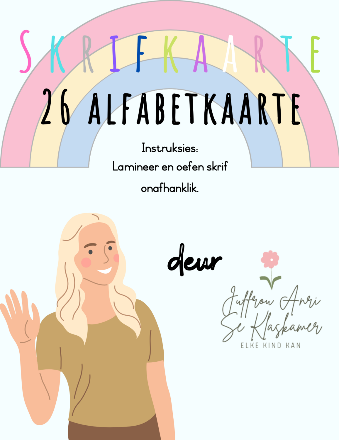 Skrifkaarte -blou