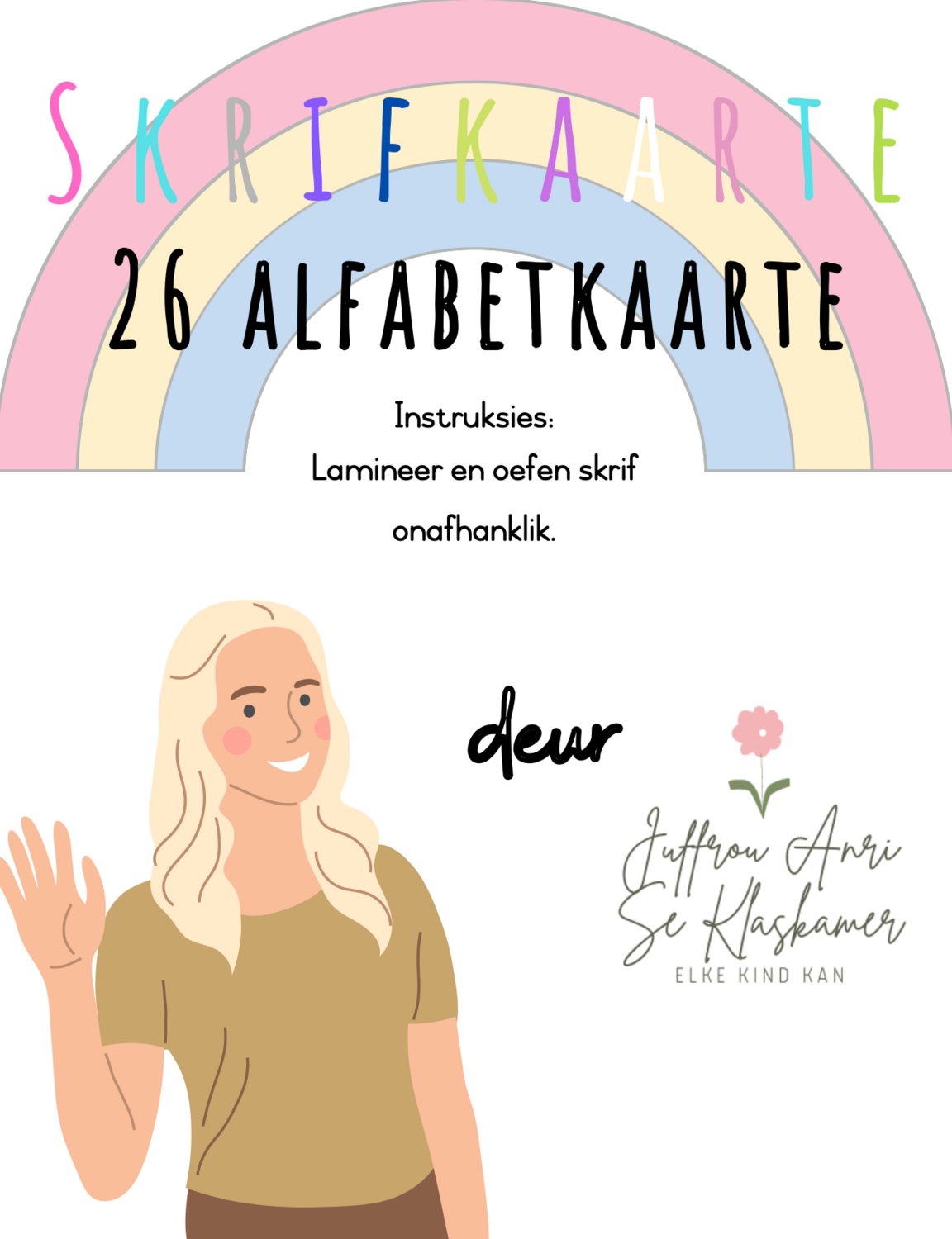 Skrifkaarte -wit