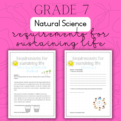 Grade 7 NS Requirements for sustaining life