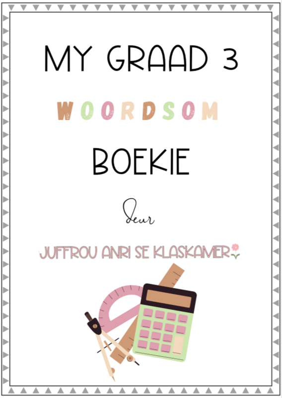 My Graad 3 Woordsom boekie