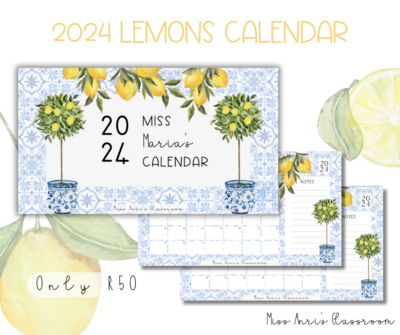 2024 Lemons Calendar