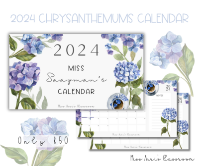 2024 Chrysanthemums Calendar