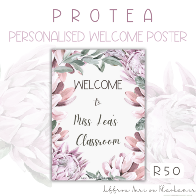 Personalised Welcome Poster - PROTEA
