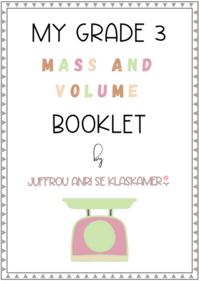 My Grade 3 Mass and Volume booklet