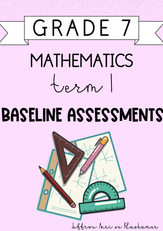 Grade 7 Mathematics term 1 baseline assessment (2024)