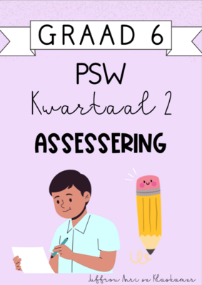 Graad 6 PSW Kwartaal 2 Assessering (2024)