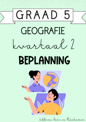 Graad 5 Geografie Kwartaal 2 Beplanning (2024)