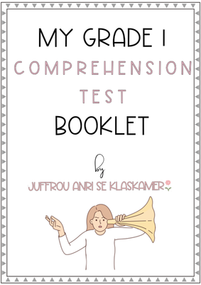 My Grade 1 Comprehension test booklet