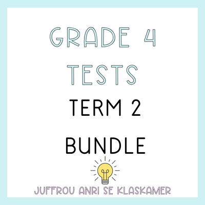 Grade 4 term 2 test bundle