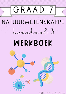 Graad 7 Natuurwetenskappe Kwartaal 3 Werkboek (2024)