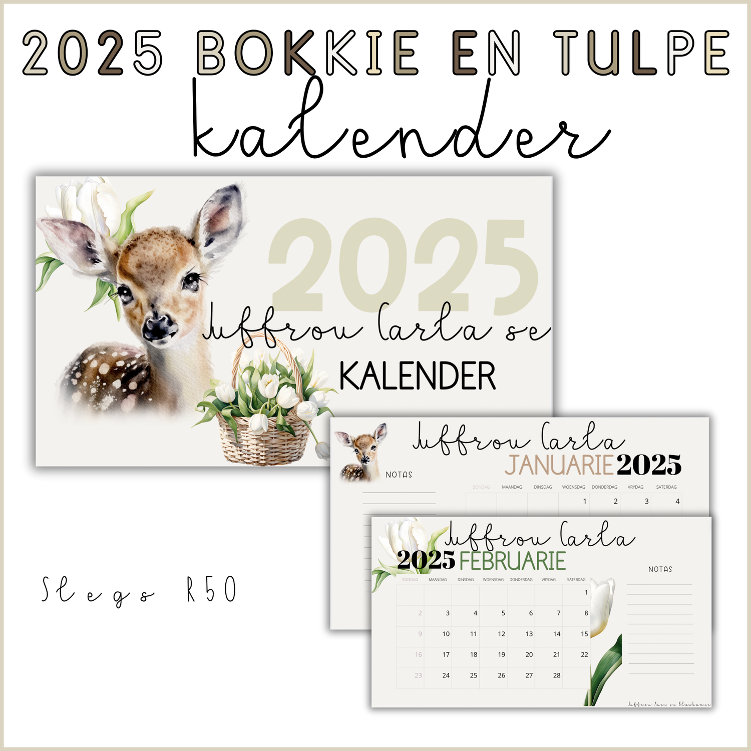 2025 BOKKIE EN TULPE KALENDER