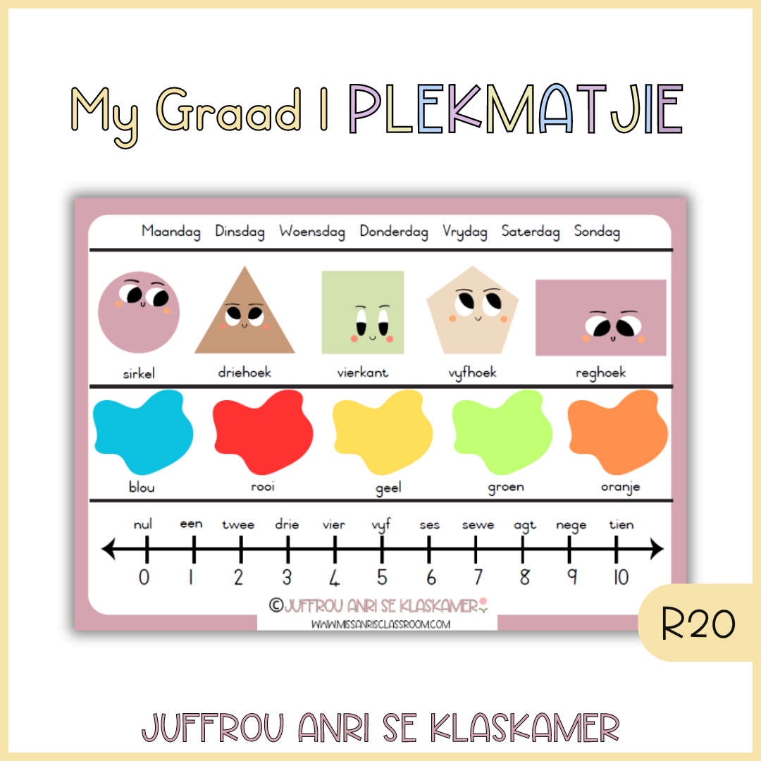 My Graad 1 Plekmatjie