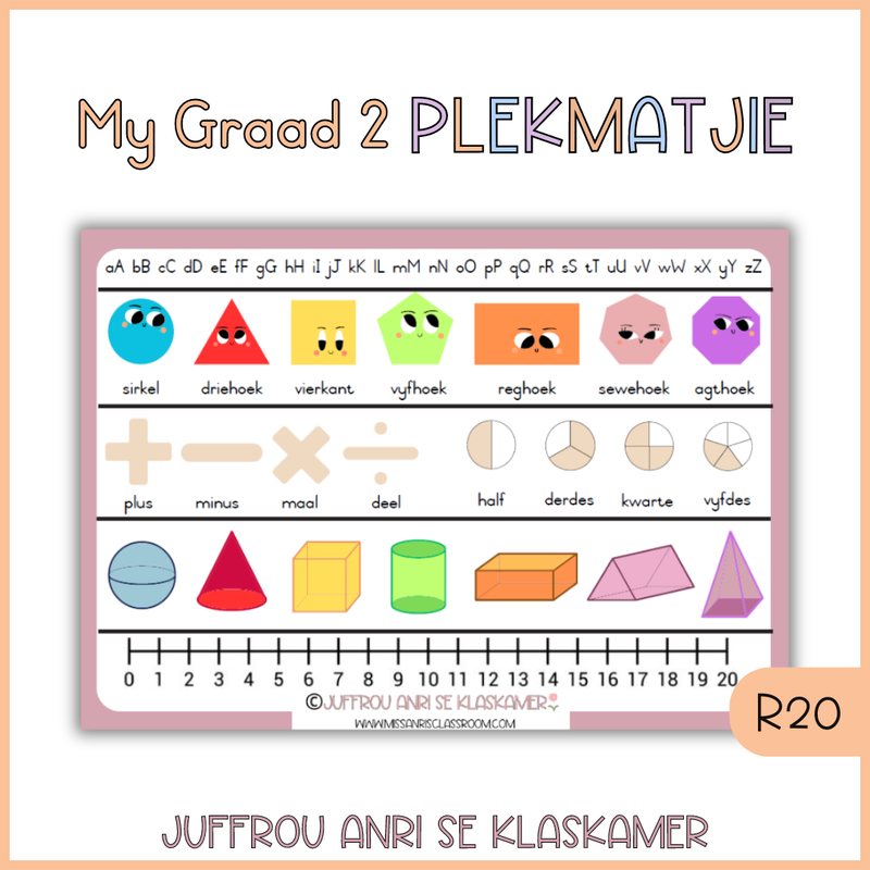 My Graad 2 Plekmatjie