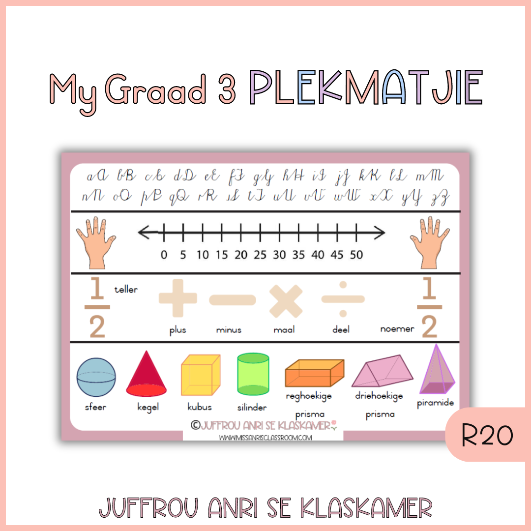 My Graad 3 Plekmatjie