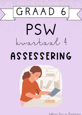 Graad 6 PSW Kwartaal 4 Assessering (2024)