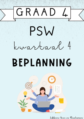 Graad 4 PSW Kwartaal 4 Beplanning (2024)