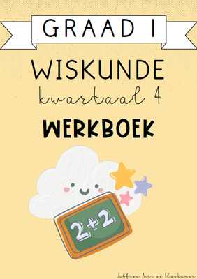 Graad 1 Wiskunde Kwartaal 4 Werkboek (2024)