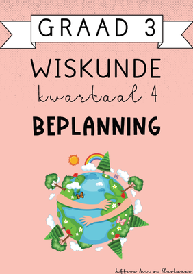 Graad 3 Wiskunde Kwartaal 4 Beplanning (2024)