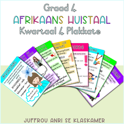Graad 4 Afrikaans Huistaal Kwartaal 4 Plakkate (2024)
