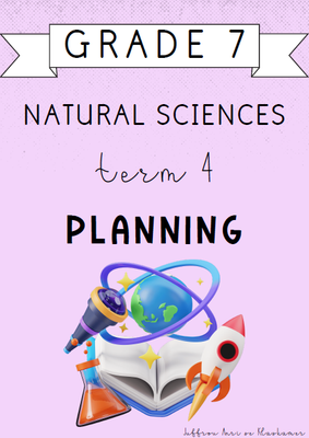 Grade 7 Natural Sciences Term 4 Planning (2024)