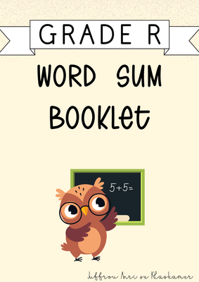 My Grade R Word sums booklet