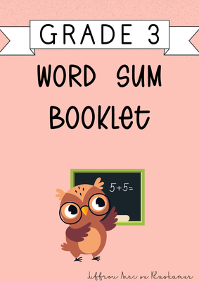 My Grade 3 Word sums booklet