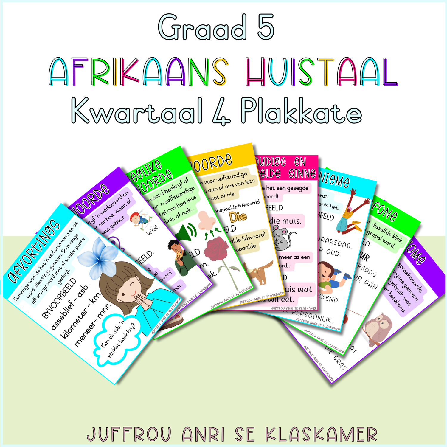 Graad 5 Afrikaans Huistaal Kwartaal 4 Plakkate (2024)