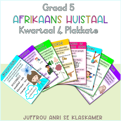 Graad 5 Afrikaans Huistaal Kwartaal 4 Plakkate (2024)
