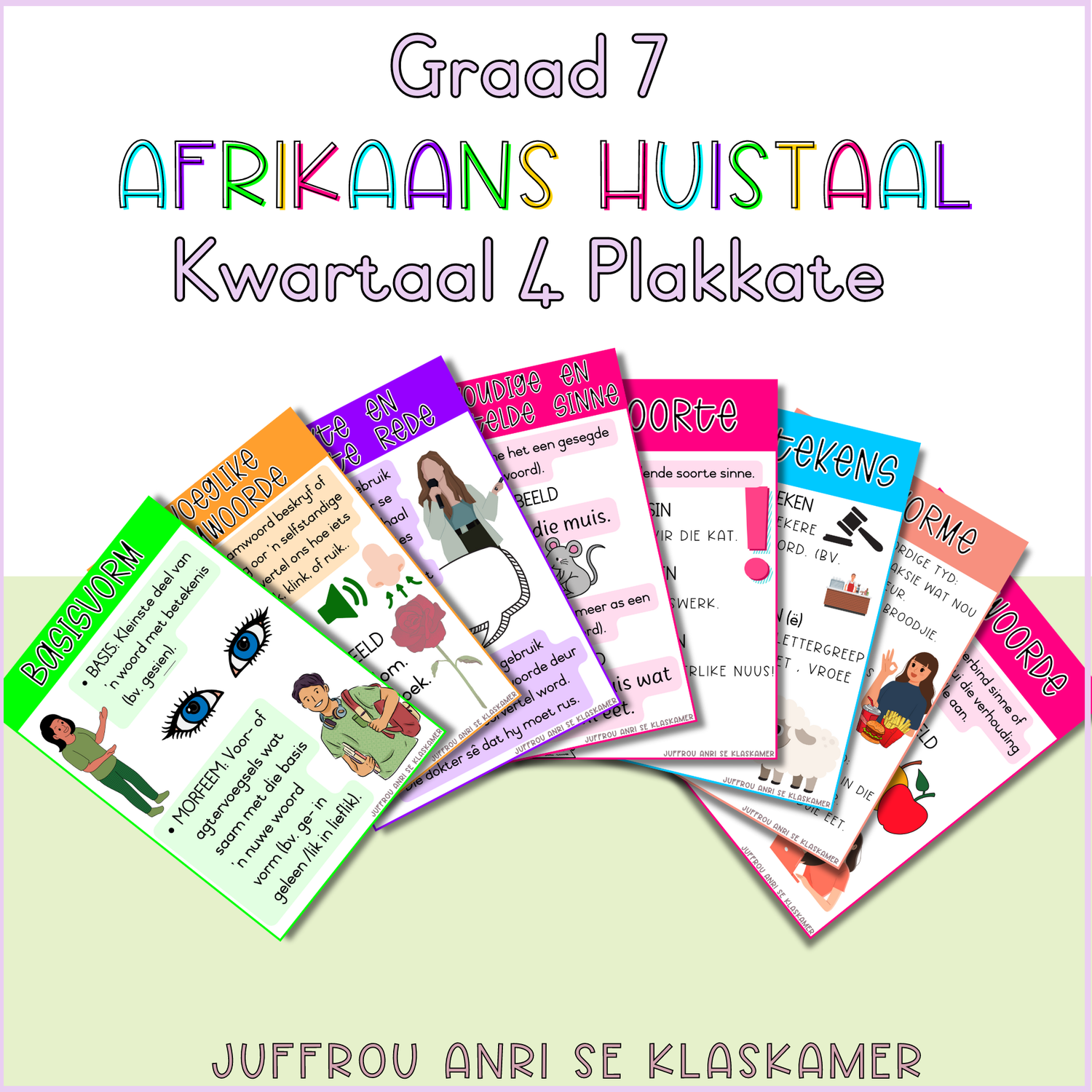 Graad 7 Afrikaans Huistaal Kwartaal 4 Plakkate (2024)