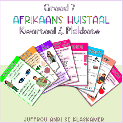 Graad 7 Afrikaans Huistaal Kwartaal 4 Plakkate (2024)