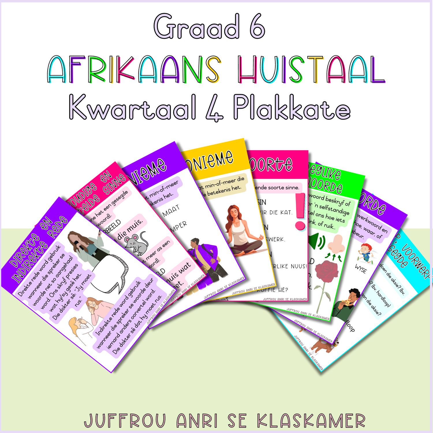 Graad 6 Afrikaans Huistaal Kwartaal 4 Plakkate (2024)