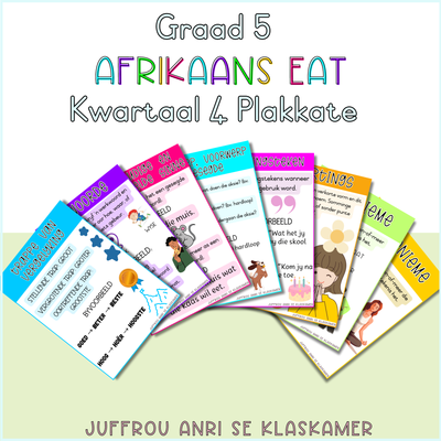 Graad 5 Afrikaans EAT Kwartaal 4 Plakkate (2024)