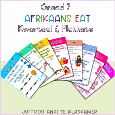 Graad 7 Afrikaans EAT Kwartaal 4 Plakkate (2024)