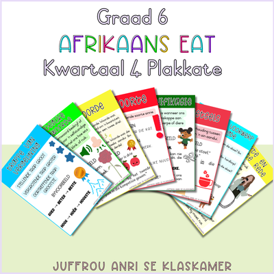 Graad 6 Afrikaans EAT Kwartaal 4 Plakkate (2024)