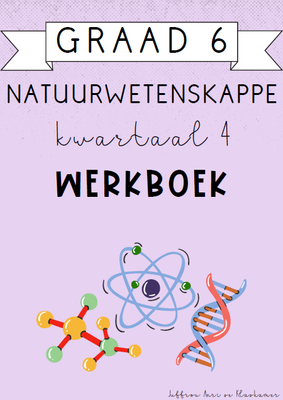 Graad 6 Natuurwetenskappe Kwartaal 4 Werkboek (2024)