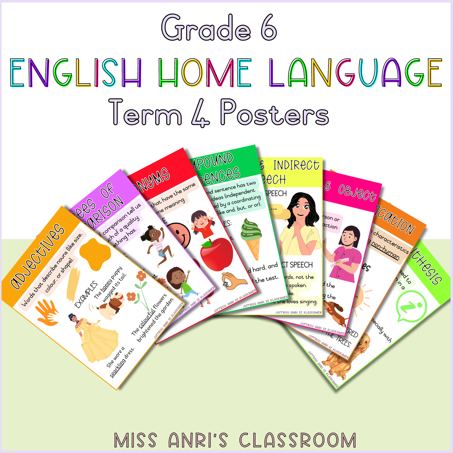 Grade 6 English Home Language Term 4 Posters (2024)