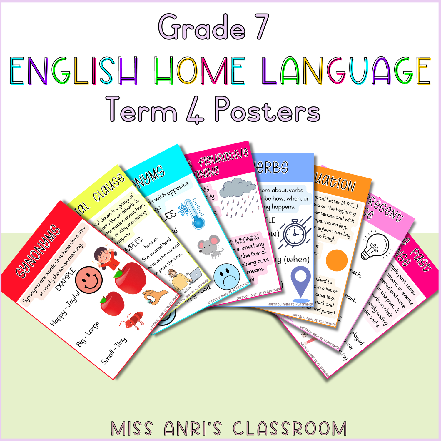 Grade 7 English Home Language Term 4 Posters (2024)