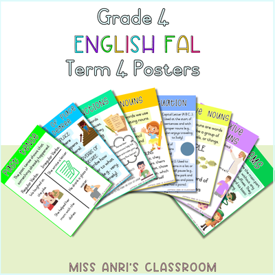 Grade 4 English FAL Term 4 Posters (2024)