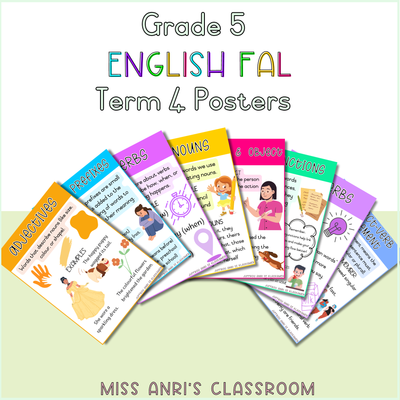 Grade 5 English FAL Term 4 Posters (2024)