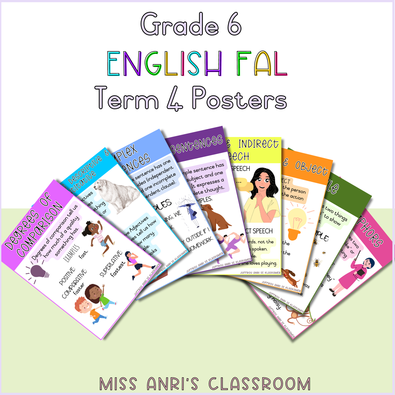 Grade 6 English FAL Term 4 Posters (2024)