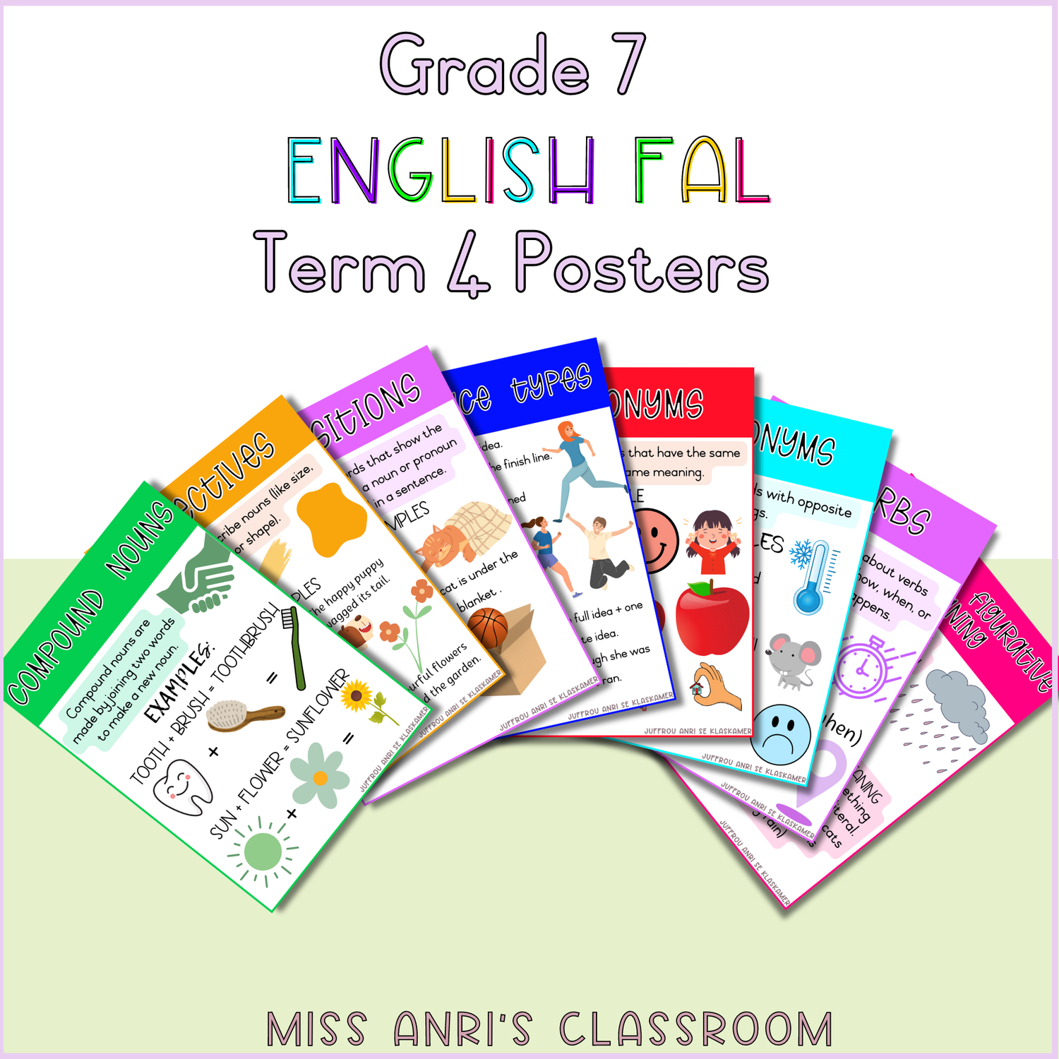 Grade 7 English FAL Term 4 Posters (2024)