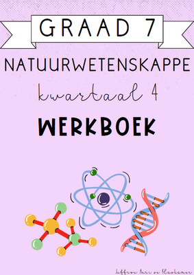 Graad 7 Natuurwetenskappe Kwartaal 4 Werkboek (2024)
