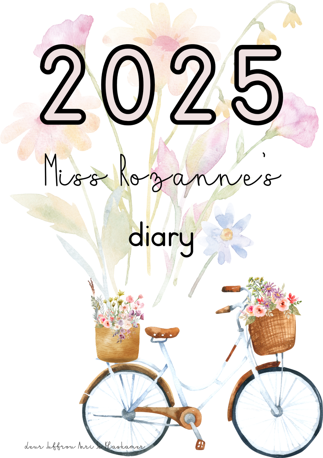 2025 WATER COLOUR FLOWERS DIARY (PHYSICAL DIARY)