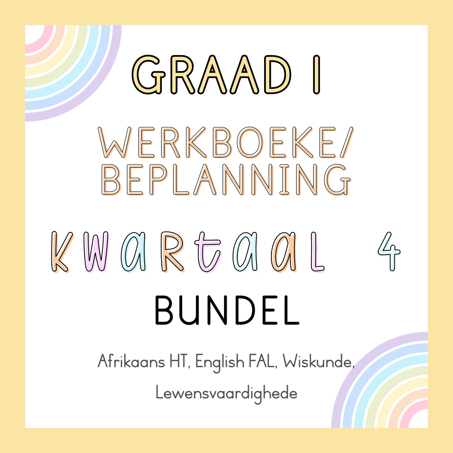 Graad 1 Werkboek en Beplanning Kwartaal 4 Bundel (#2024)